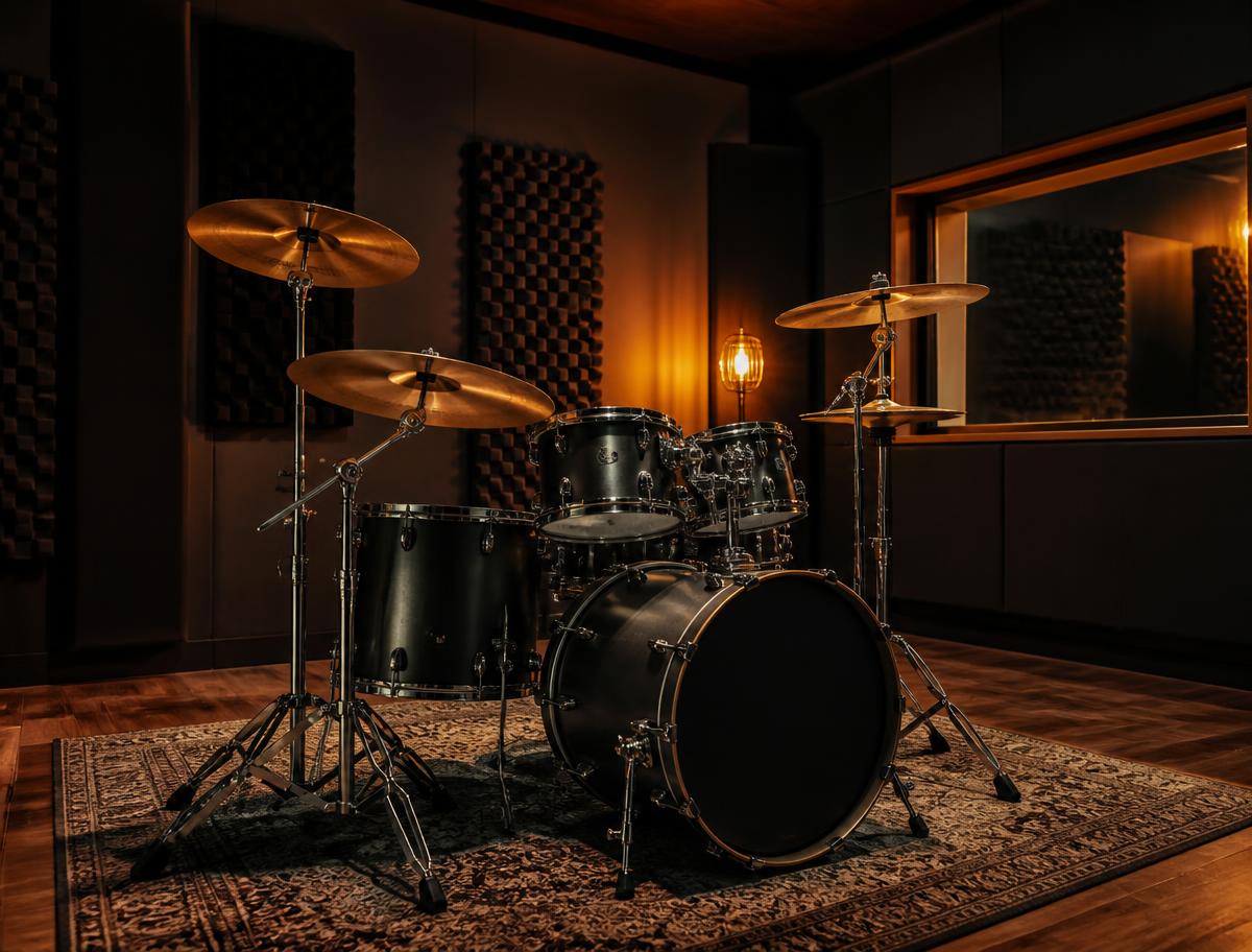 Instrumentos usados nas aulas de bateria da Solis